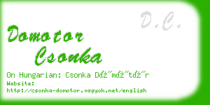 domotor csonka business card